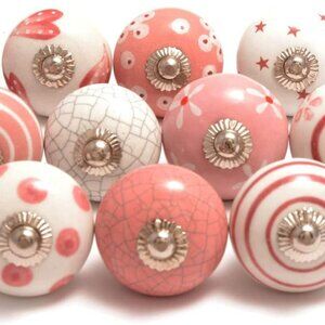 Assorted Ceramic Knobs Premium Quality Vintage Cabinet Cupboard Door & Drawer Pu